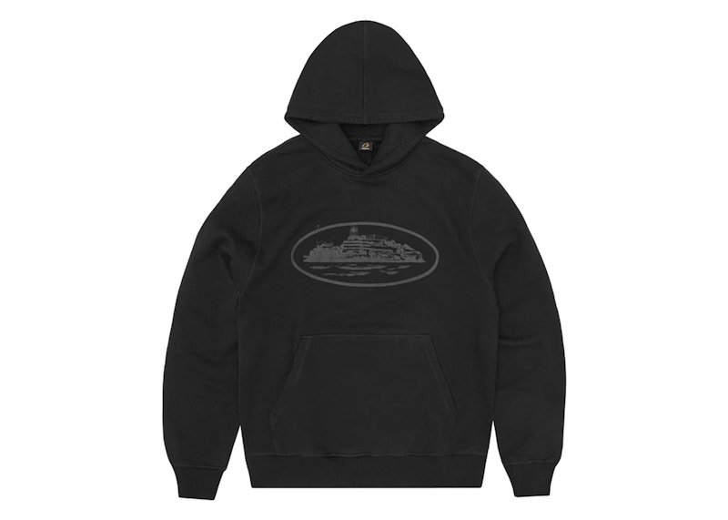 Corteiz Alcatraz V2 Hoodie Triple Black Men's - FW23 - US