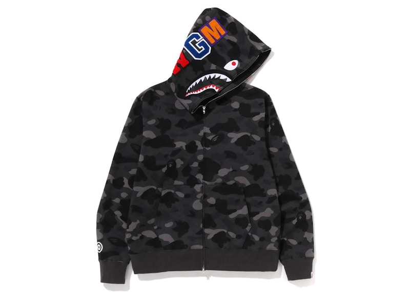 BAPE Color Camo Shark Full Zip Hoodie Black Men's - US