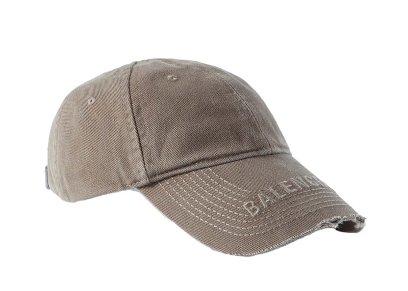 Balenciaga Logo Visor Cap Brown Men's - US