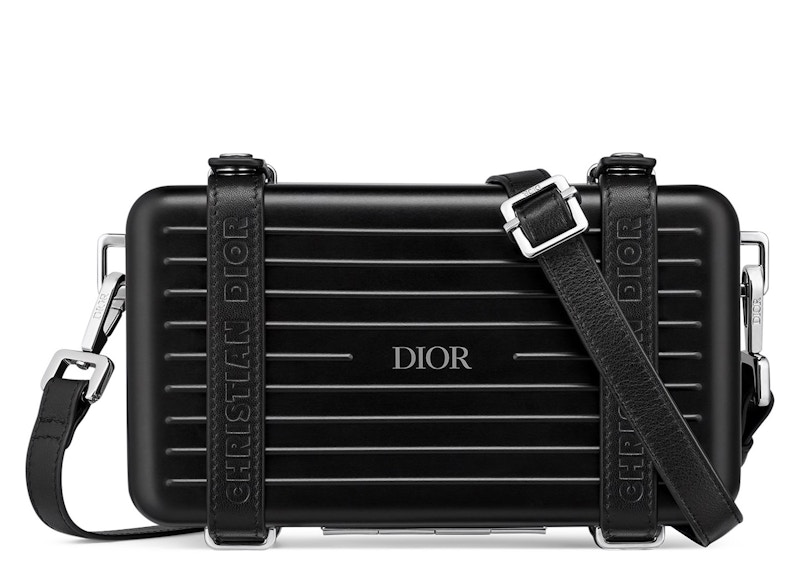 Dior x RIMOWA Personal Clutch On Strap Aluminium Black in