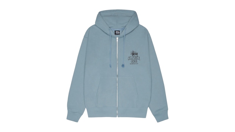Stussy Cali Grown Zip Hoodie Slate Men's - FW25 - US