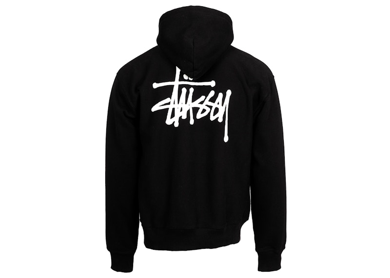 Stussy Basic Hoodie Black Men's - US