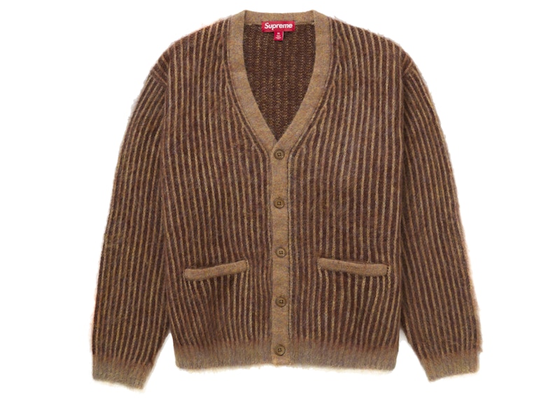 Supreme 2-Tone Mohair Cardigan Light Brown Men's - SS25 - US