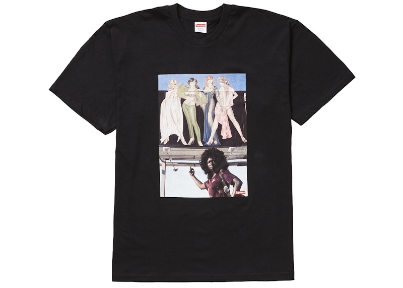 Supreme American Picture Tee Black Men's - FW19 - US