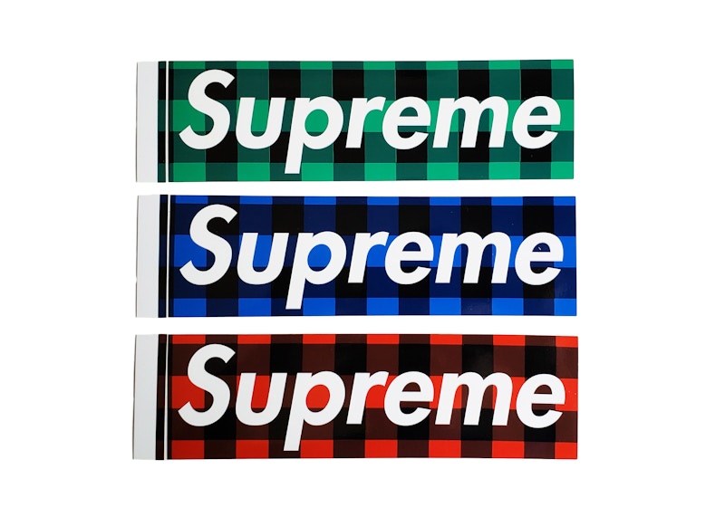 Supreme 07AW Buffalo Check Box ロゴ ステッカー