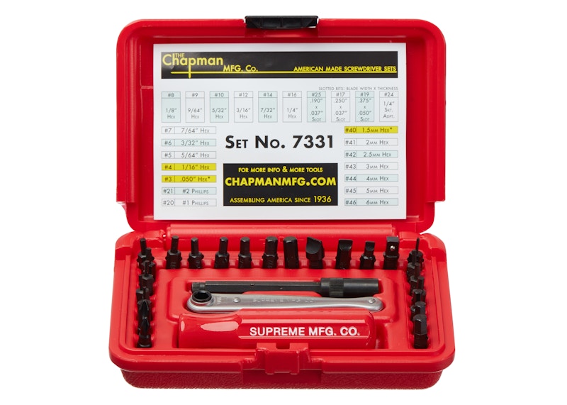Supreme Chapman Screwdriver Set Red - FW19 - US