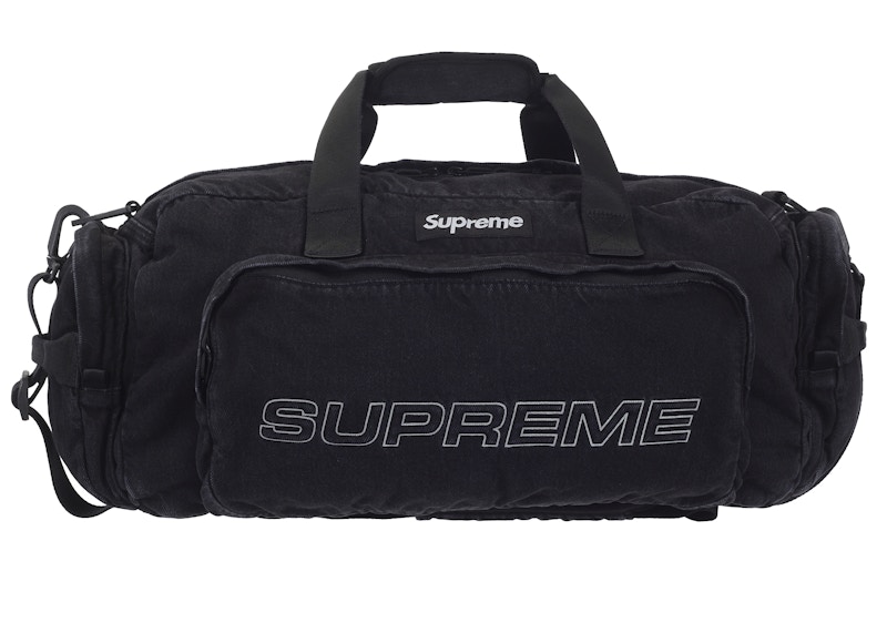 Supreme Denim Duffle Bag Black - FW25 - US