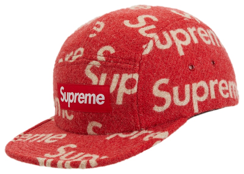 Supreme Harris Tweed Camp Cap Red - FW18 - GB