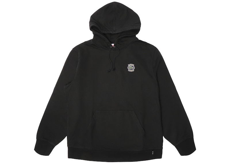 Supreme LACOSTE Hooded Sweatshirt Black Men's - SS18 - US