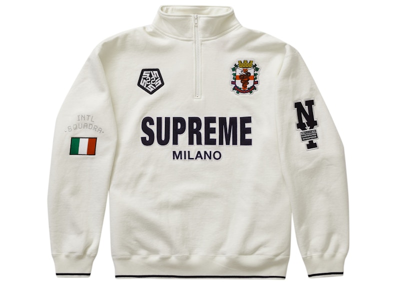 Supreme Milano Half Zip Pullover White Men's - FW22 - GB
