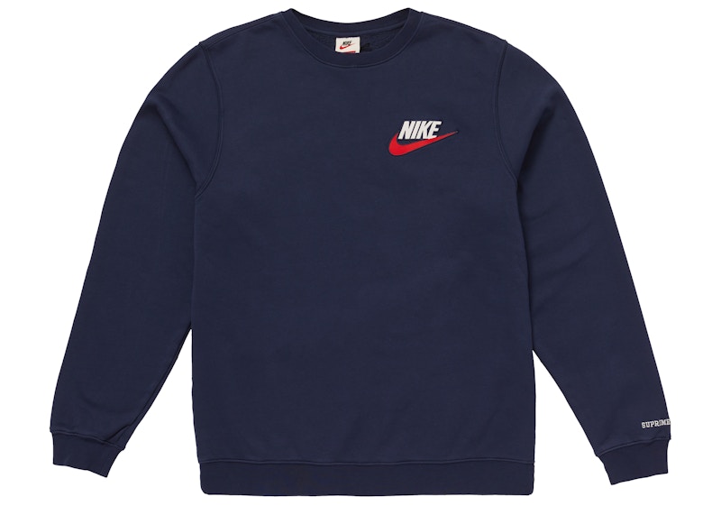 Supreme Nike Crewneck Navy Men's - FW18 - US