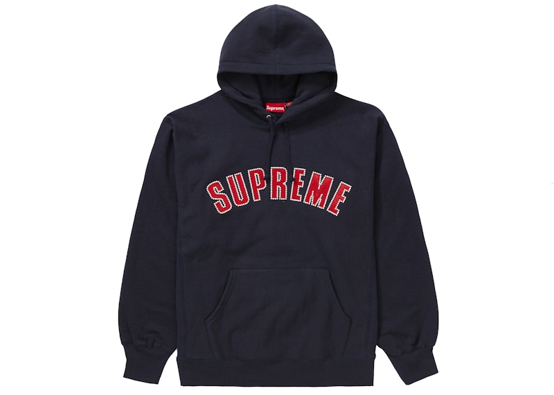 Supreme Pearl Logo Hooded Sweatshirt Navy メンズ - FW21 - JP