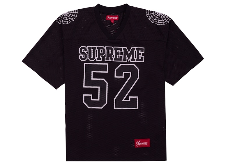 Supreme Spiderweb Football Jersey Black Men's - SS24 - GB