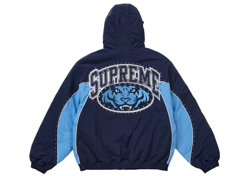 Supreme Studded Stadium Jacket Navy Men's - SS25 - US
