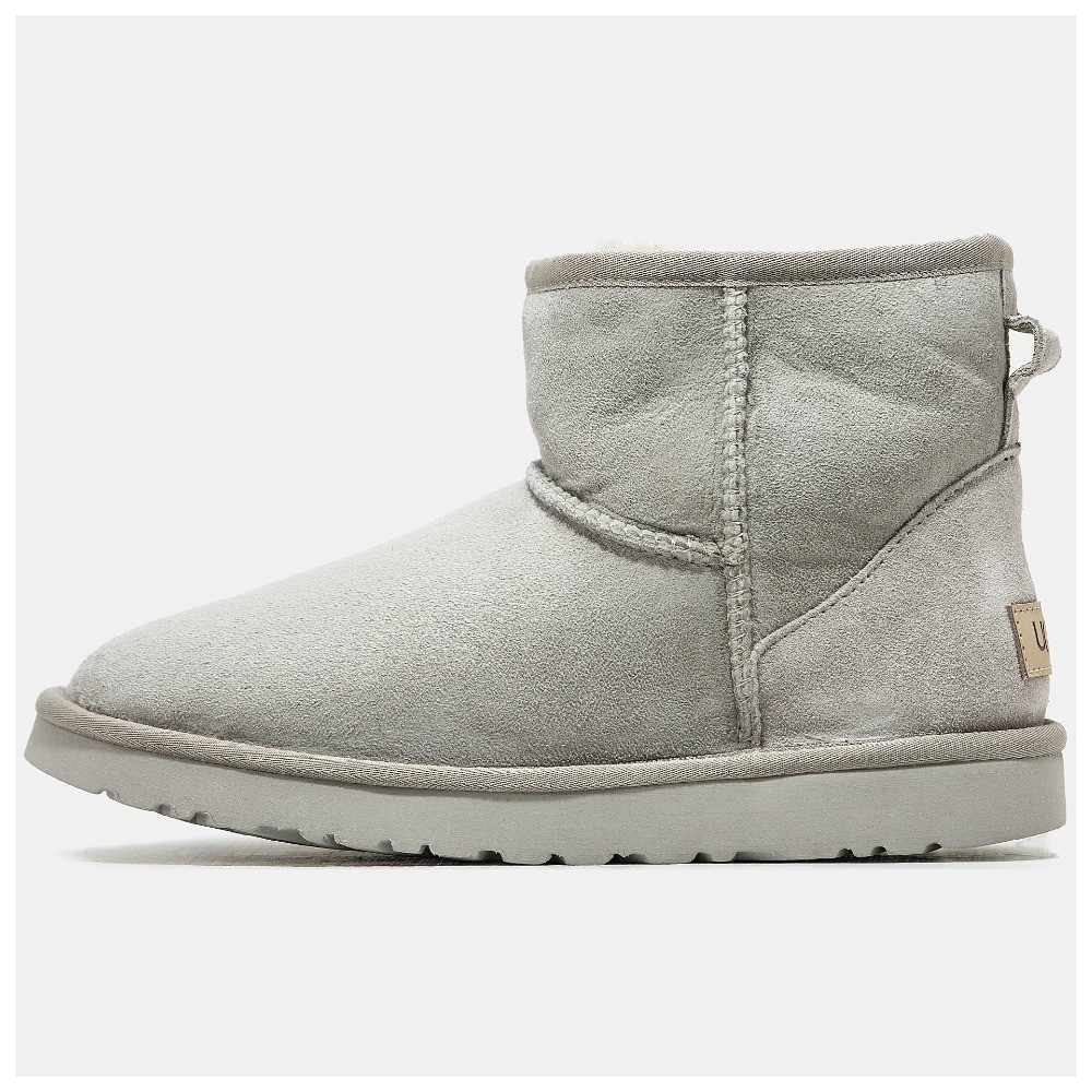 Жіночі зимові UGG Classic Mini Grey, сірі замшеві уггі классік