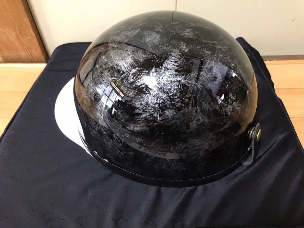 黒銀 ラップ塗装 富士日章 コルク半 ヘルメット 三段シート BEET カバー