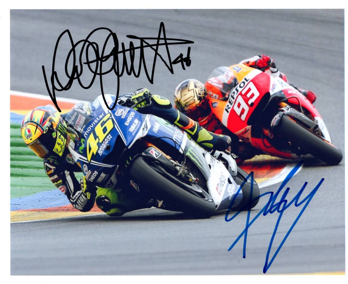 バレンティーノ・ロッシ サイン入り モトGP ワールドチャンピオン