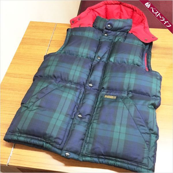 ポロ ラルフローレン ヴィンテージ チェック柄 ダウンベスト フード