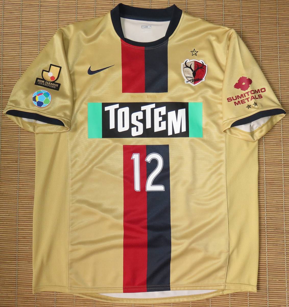 極 美品 Nike Nike 鹿島アントラーズ 3rdユニフォーム L ゴールド