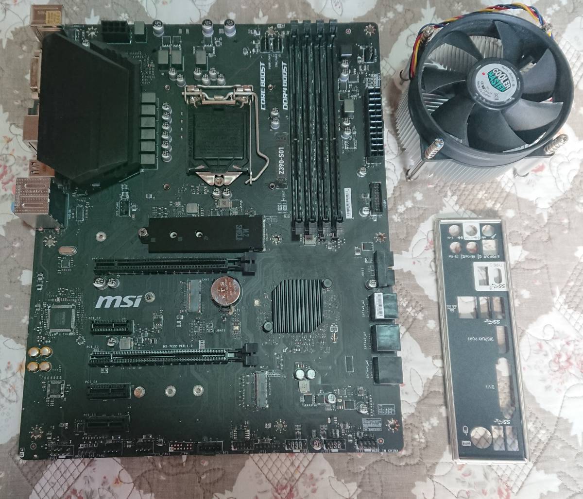 マザーボード MSI Z390-S01 LGA1151 COOLER MASTERネジ止めCPUクーラー