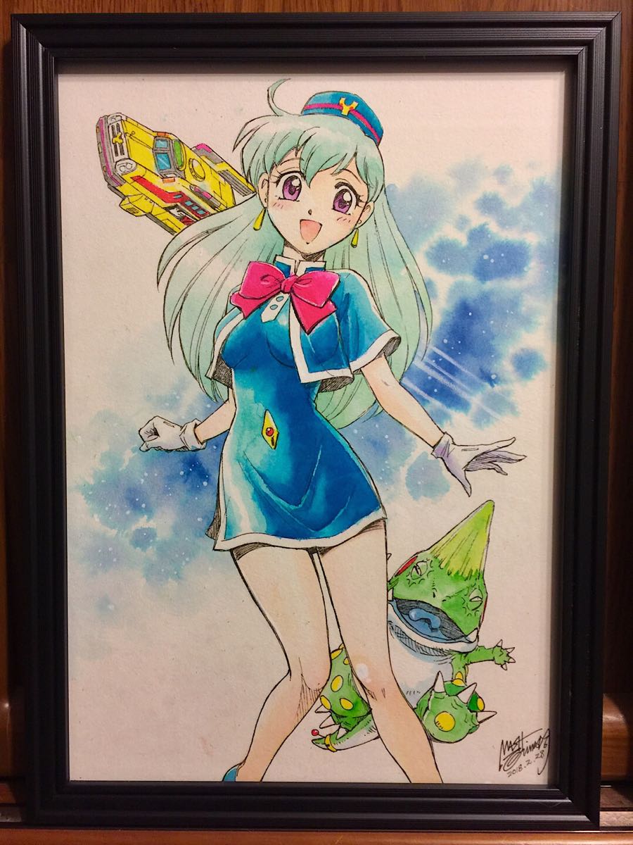 新品】西川伸司肉筆イラスト『YAT安心！宇宙旅行』天上院桂さん