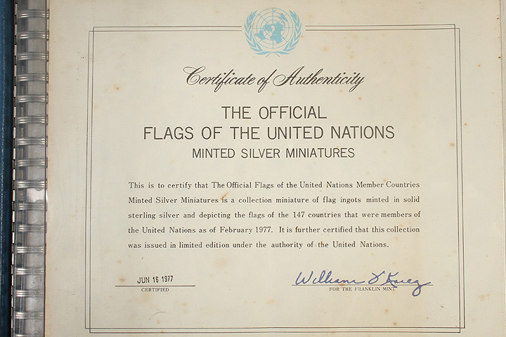 CI922 1977年代【ザ・フランクリン・ミント社】銀製ミニチュア