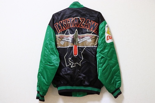 福岡ダイエーホークス グランドコート 緑 Lサイズ当時物 アシックス製