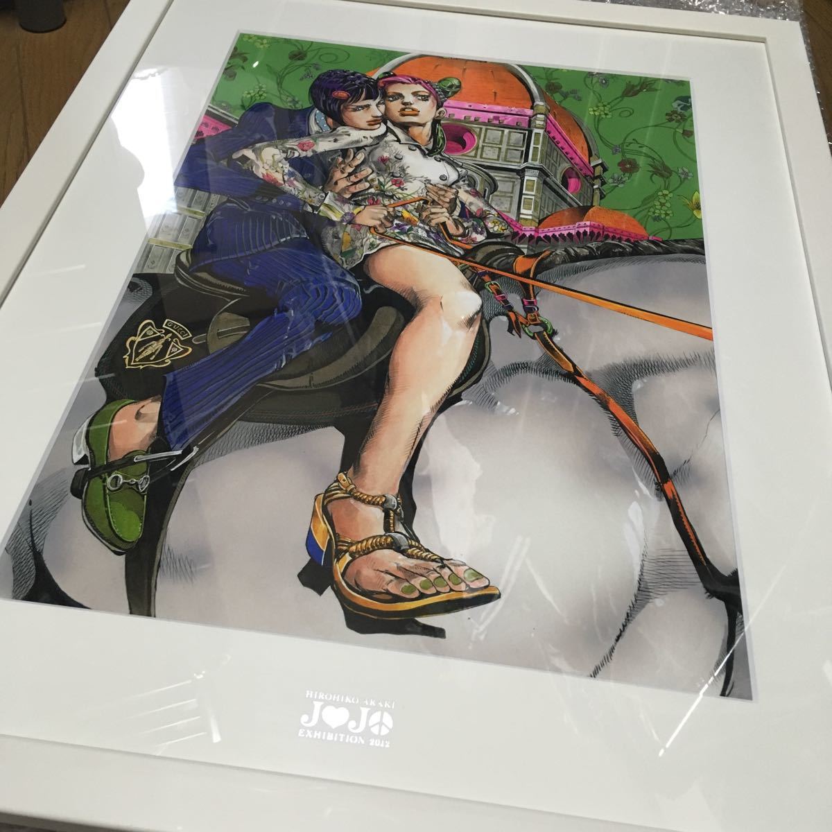 値下げ対応中】ジョジョの奇妙な冒険 徐倫＆ブチャラティ 複製原画