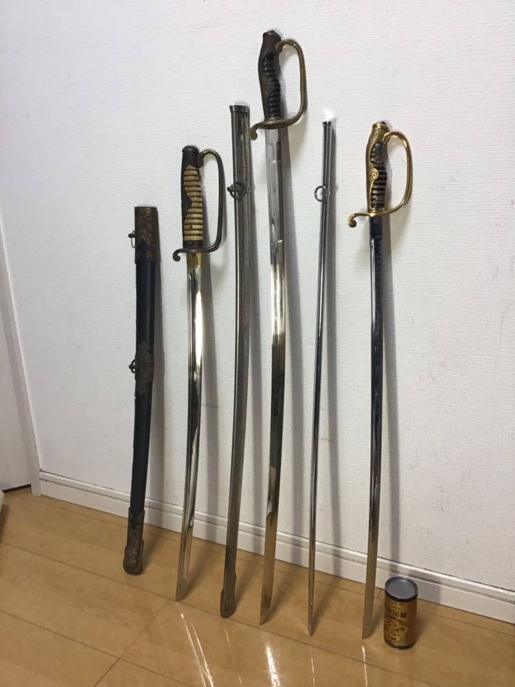 旧日本軍 模造刀 軍刀 サーベル 指揮刀 剣帯セット パ*ダ様 旧