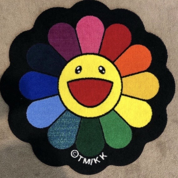 Kaikai kiki カイカイキキ フラワーマット レインボー ラグ 村上隆