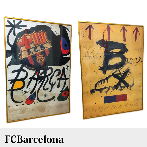 アントニタピエスFCバルセロナポスターフレーム付きミロ展