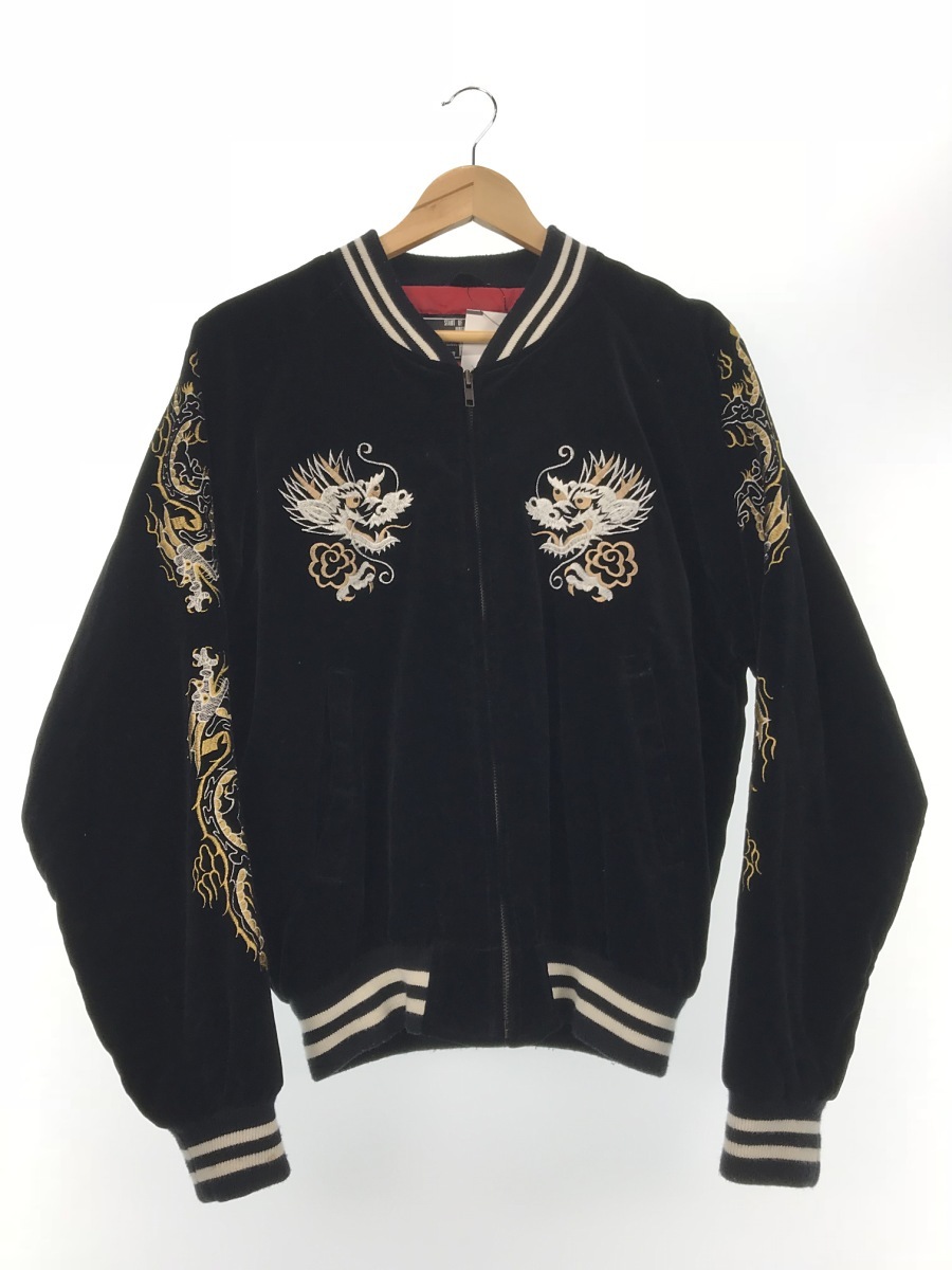 start of acceleration/スカジャン/-/ベロア/BLK/ドラゴン/刺繍/毛玉有