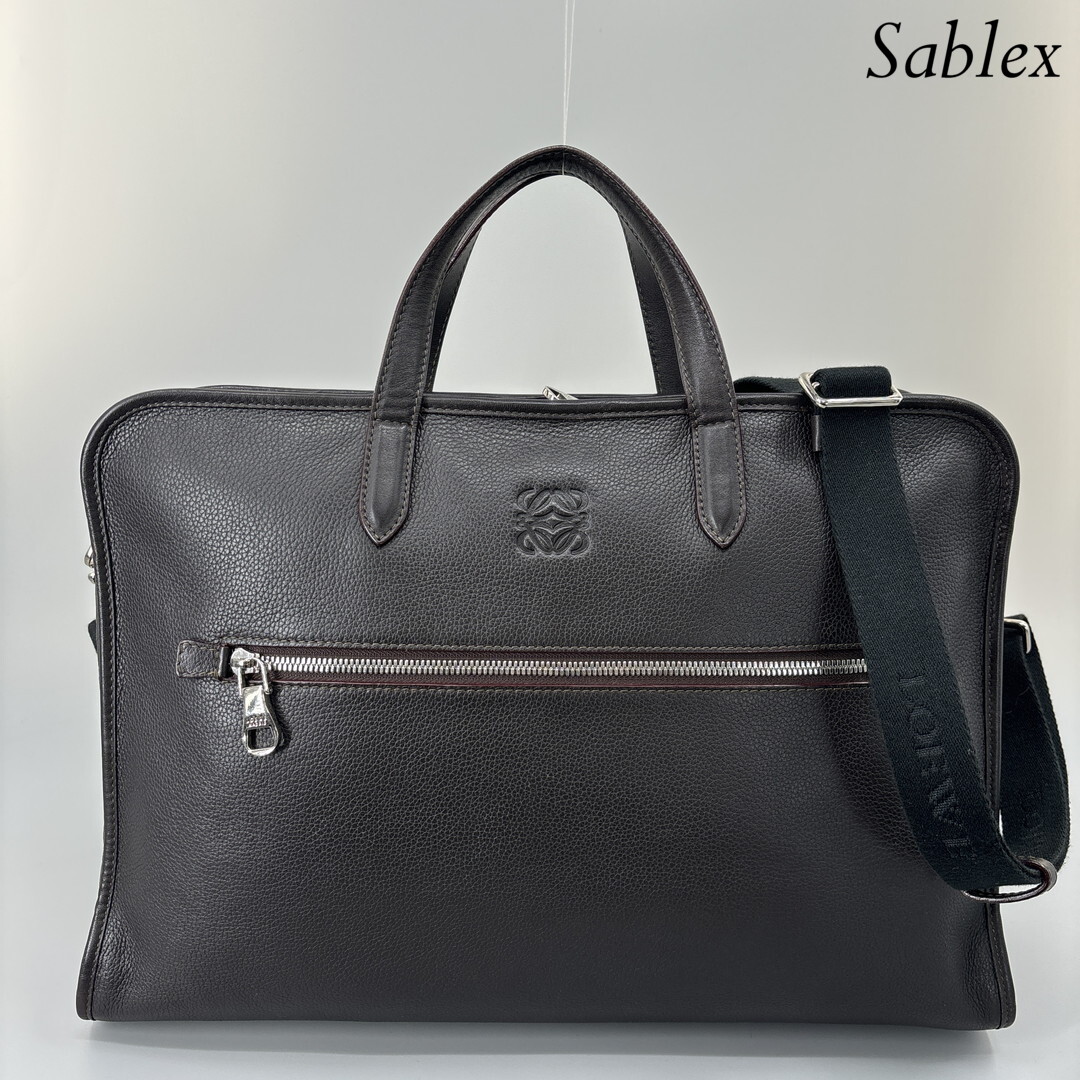 未使用】1円【未使用】LOEWE ロエベ アナグラム レザー 2way ブリーフ