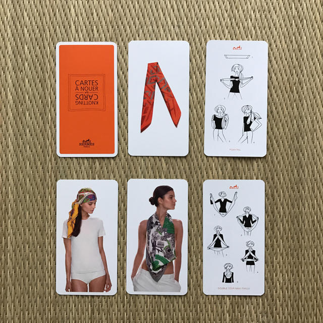 HERMES - エルメス スカーフと巻き方の説明書のカード21枚セットの通販