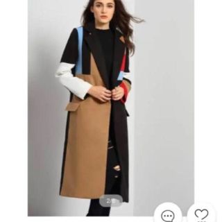 ZARA - マルチカラーブロックロングコートの通販 by m..｜ザラならラクマ