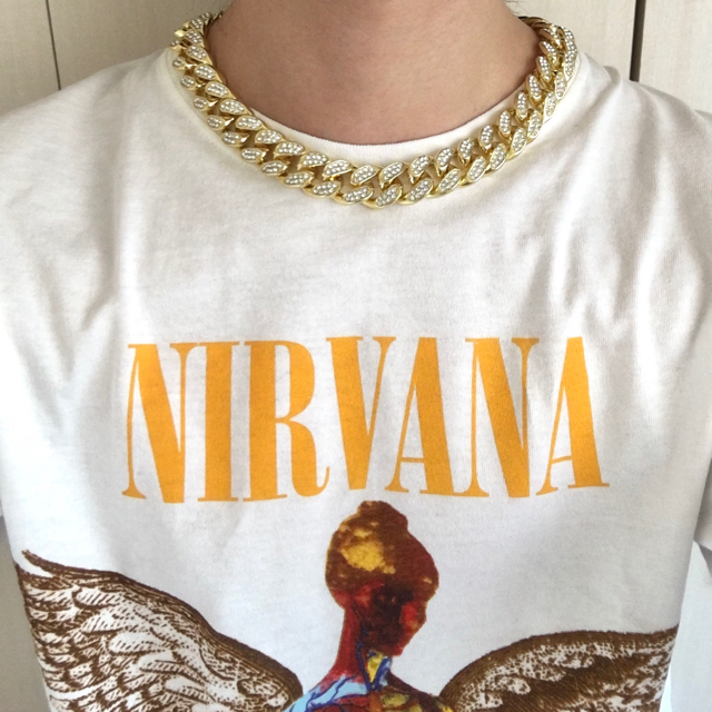 takuya∞ 着用風 ネックレス 極太キューバンチェーン 喜平ジルコニアの