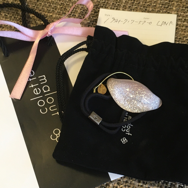 新品未使用コレットマルーフグラスポニーラージガラス製THBT accaヘアゴム