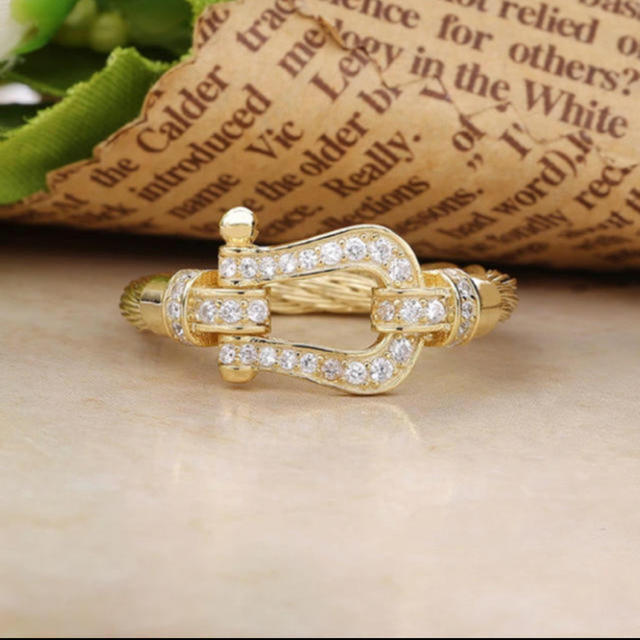 馬蹄リング☆ホースシュー指輪☆シルバーアクセサリー16号17号ゴールド