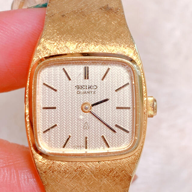 SEIKO - 【SEIKO】ゴールド箔腕時計 稼働品 電池交換済み 汚れあり
