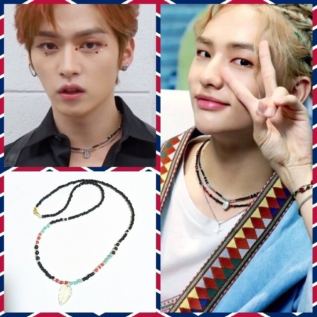 ♥️stray kids ヒョンジン リノ ピリ ビーズ ネックレス❤スキズの