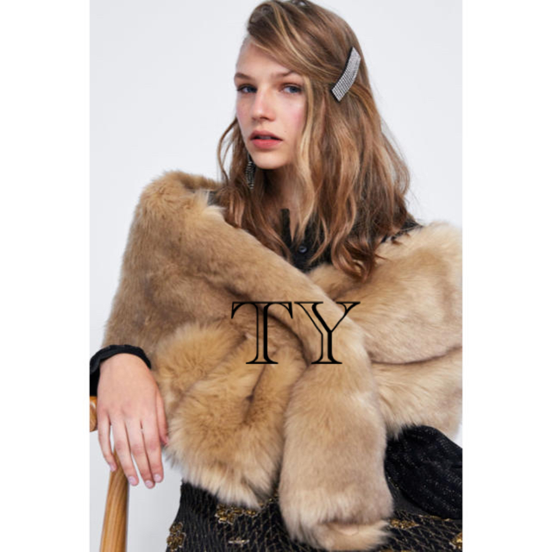 ZARA - 完売品 ザラ ファー ストール マフラー マキシ丈 フォックス