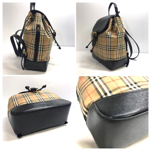 BURBERRY - 593 美品 バーバリー リュック ノヴァチェック 黒の通販 by