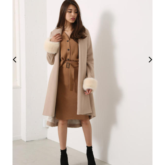 rienda - 手元ファー コートの通販 by 女の子ママ🎀｜リエンダならラクマ