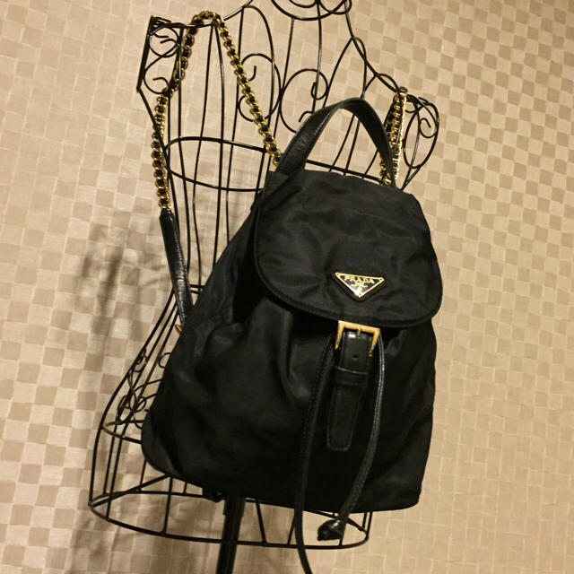 リュック チェーンショルダー レディース プラダ PRADA バックパック