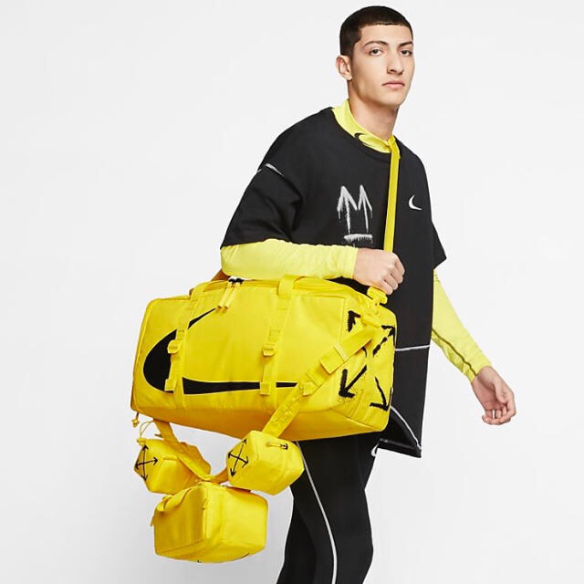 NIKE - 即日発送 ナイキ オフホワイト ダッフル バッグ イエロー オフ