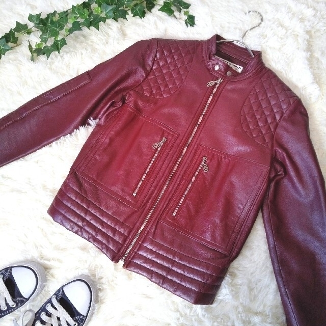 キャサリンハムネット◎羊革 ライダースジャケット(M)レアカラー