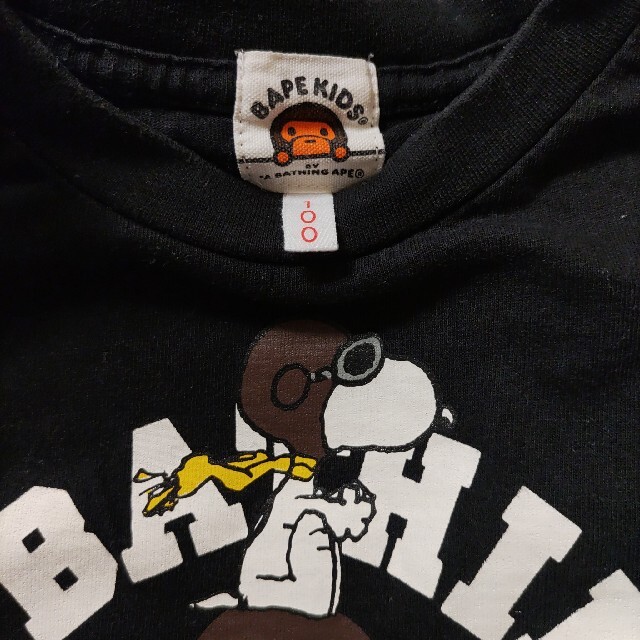 A BATHING APE - スヌーピーTシャツ100cmBAPE大猿キッズA BATHING APE