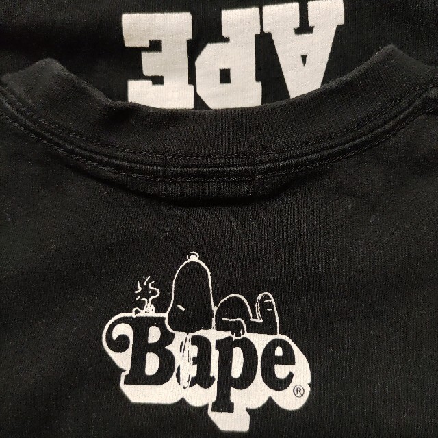 A BATHING APE - スヌーピーTシャツ100cmBAPE大猿キッズA BATHING APE