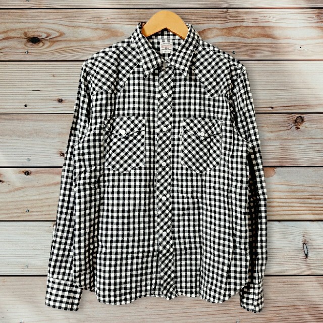 COOTIE - cootie Dobby Gingham Check チェックシャツ S kjの通販 by