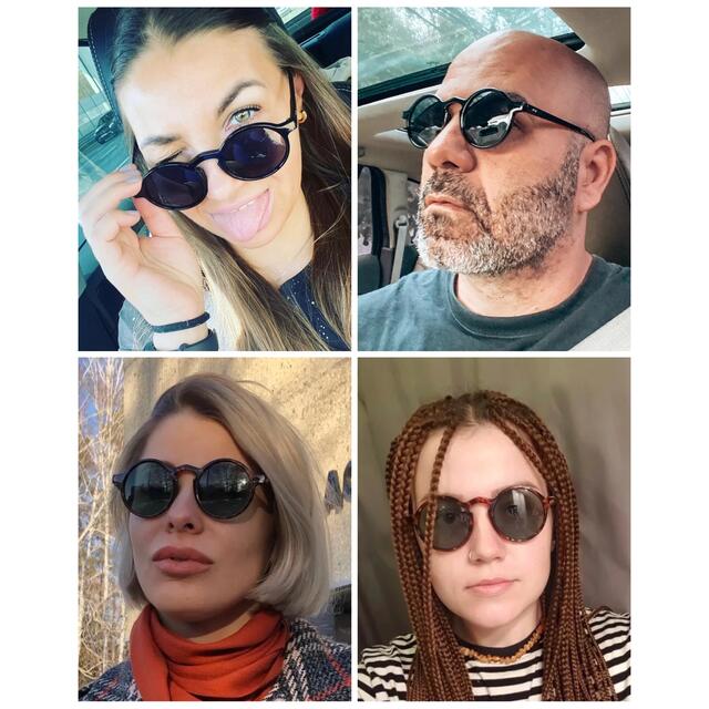 サングラス ラウンド メガネ べっ甲柄 レンズ 伊達メガネ UV400